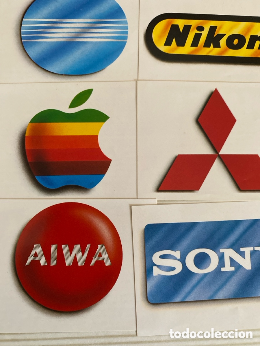 Pegatinas de colecci&oacute;n: Lote Vintage Pegatinas A&ntilde;os 80/90 - Marcas, Logos, Apple, Penelope