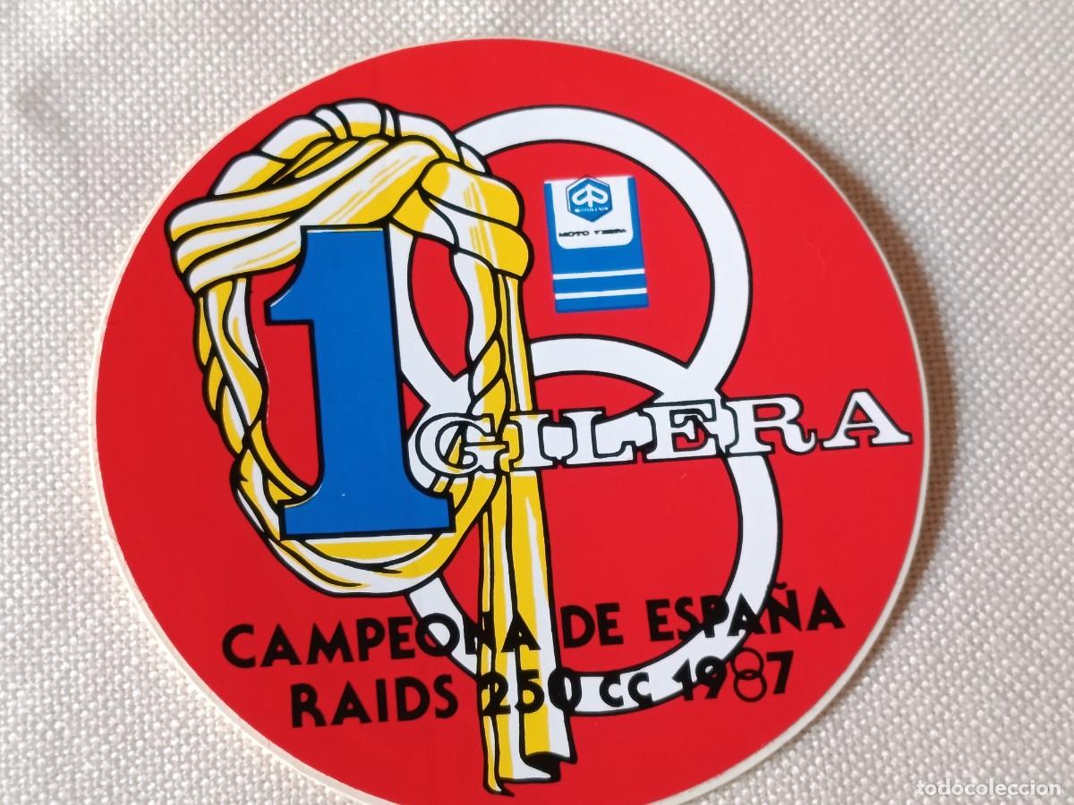 Sammlung von Aufklebern: PEGATINA GILERA CAMPEONA DE ESPA&Ntilde;A 1987
