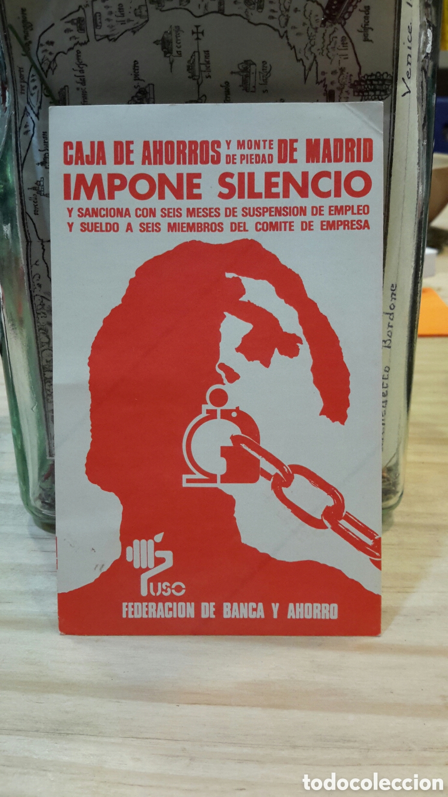 Sammlung von Aufklebern: Pegatina pol&iacute;tica - USO. Federaci&oacute;n de Banca y ahorro