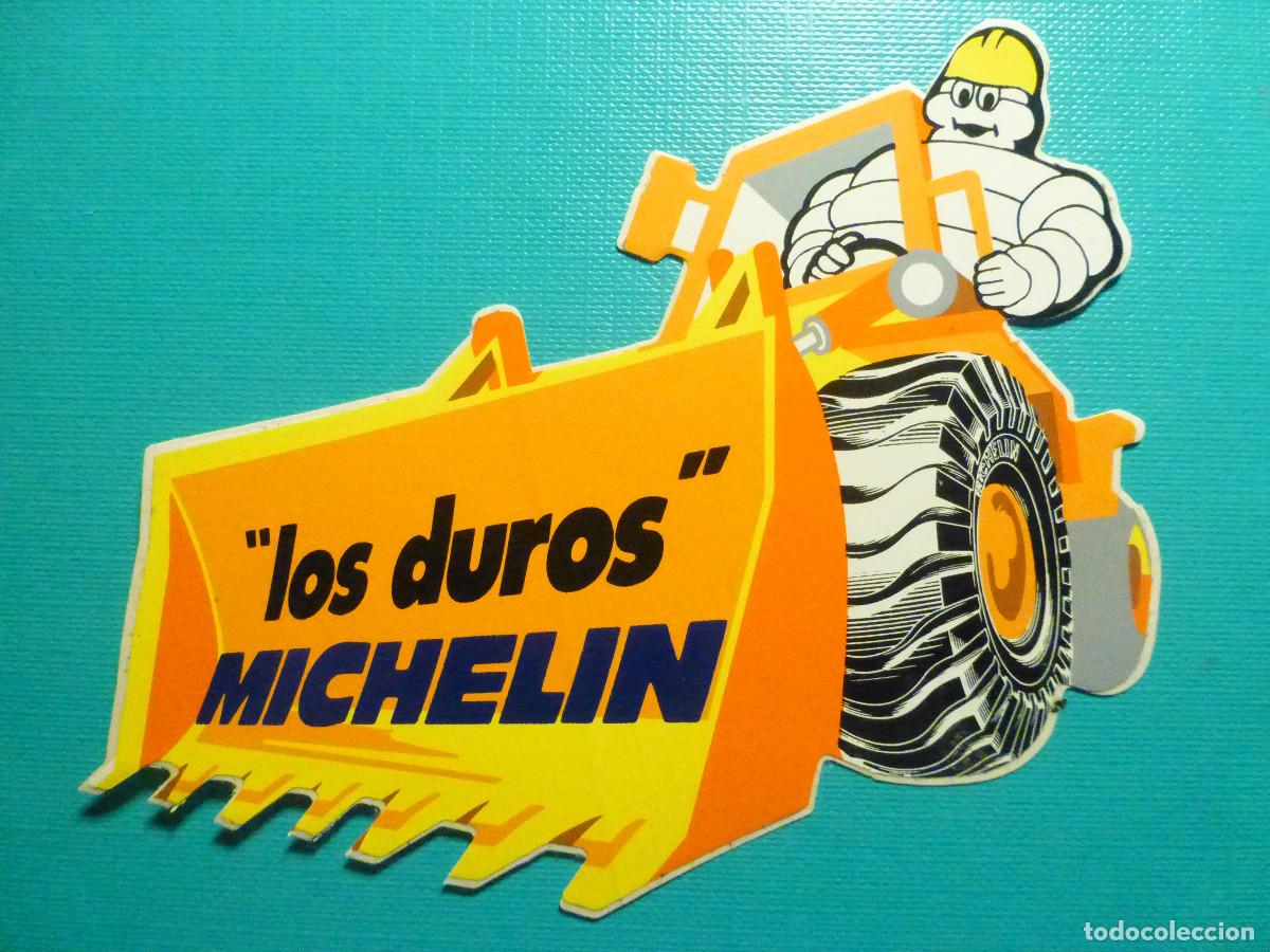 Adesivi di collezione: Pegatina Adhesivo Automoci&oacute;n - Neum&aacute;ticos Autom&oacute;viles, Los Duros, Michelin en Escavadora - 11x9,5 cm