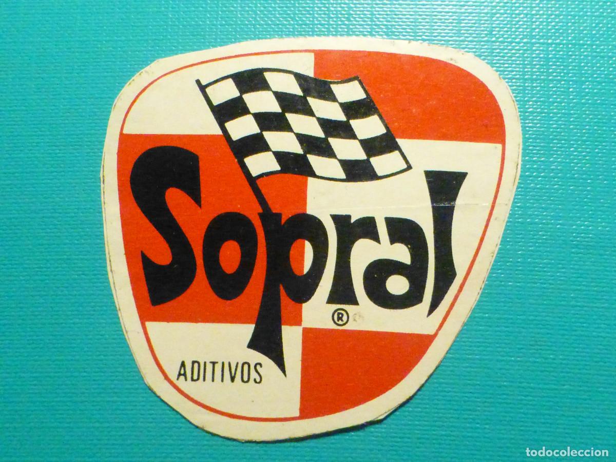 Adesivi di collezione: Pegatina - Adhesivo Automoci&oacute;n Sopral, Aditivos Lubricantes, Aceites Talleres Mec&aacute;nicos - 6,5x6,5 cm