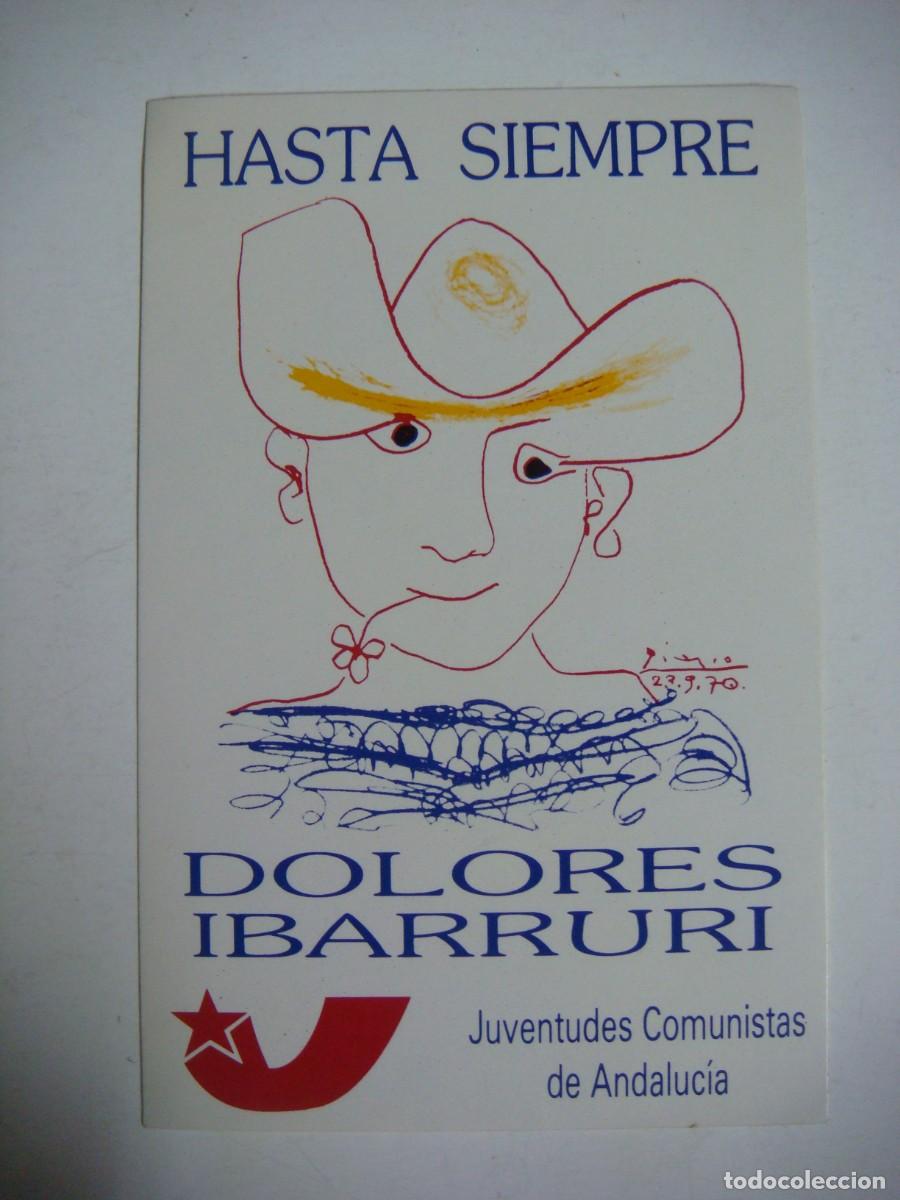 Pegatinas de colecci&oacute;n: PEGATINA HASTA SIEMPRE DOLORES IBARRUBI JUVENTUDES COMUNISTAS DE ANDALUCIA-CAJ-PEG- N&ordm;-4-SOB-N&ordm;-1