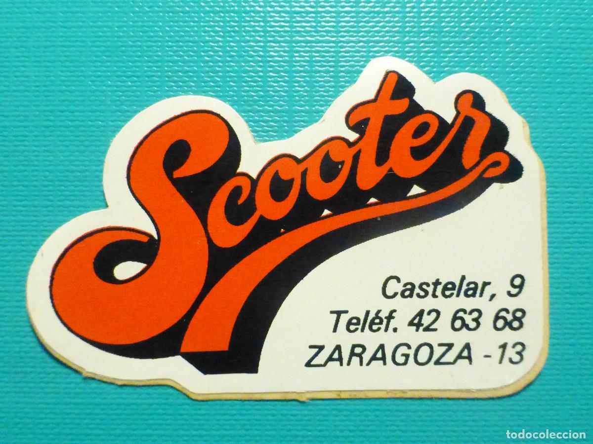 Pegatinas de colecci&oacute;n: Pegatina - Adhesivo Motos, Ciclomotores, Motocicletas - Scooter - Zaragoza - A&ntilde;os 80&acute;s - 6 x 4 cm