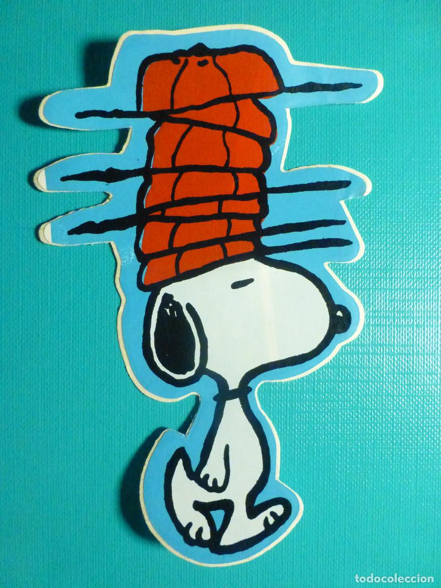 Pegatinas de colecci&oacute;n: Pegatina - Adhesivo - Snoopy - Carlitos, Charlie Brown, Rabanitos - Gorras - 7,5 x 10,5 cm