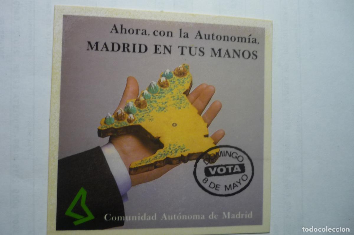 Pegatinas de colecci&oacute;n: pegatina vota 8 mayo cdad autonoma madrid