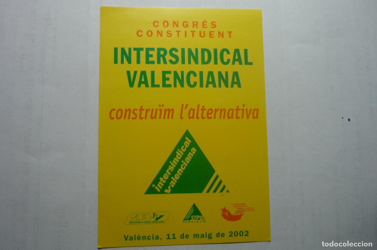 Pegatinas de colecci&oacute;n: pegatina intersindical valenciana