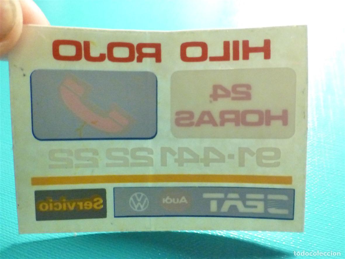 Autocolantes de cole&ccedil;&atilde;o: Pegatina - Adhesivo Automoci&oacute;n Autom&oacute;viles Seat - Hilo Rojo - Servicio 24 horas - 7x5 cm. P/ Cristal