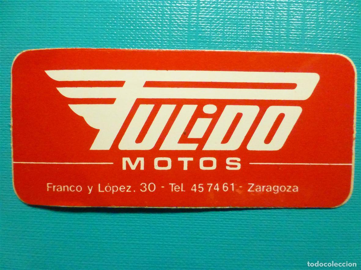 Pegatinas de colecci&oacute;n: Pegatina - Adhesivo - Motos Pulido - Zaragoza - Motocicletas, Ciclomotores - 8 x 3,75 cm.