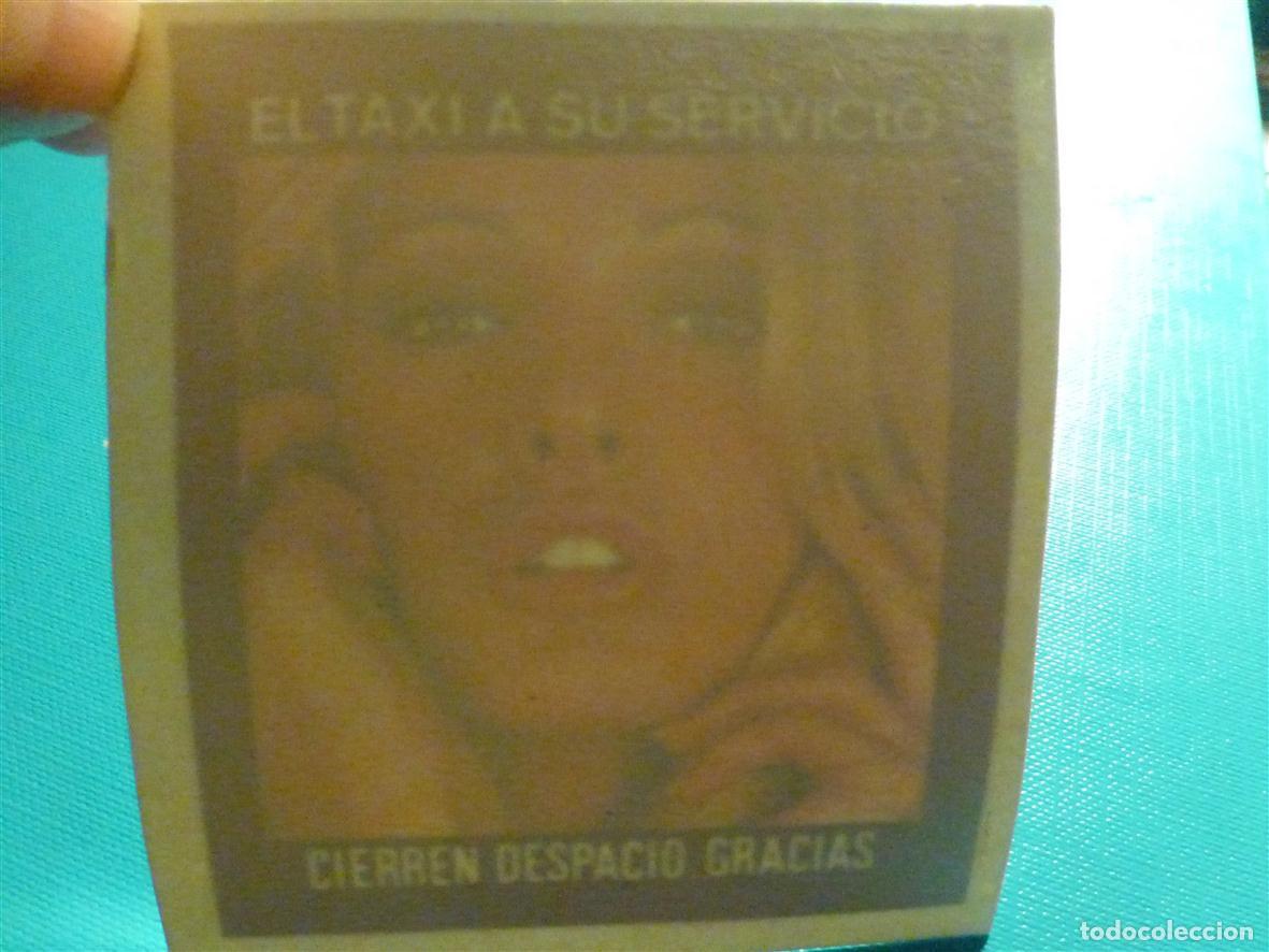 Pegatinas de colecci&oacute;n: Pegatina - Adhesivo Automoci&oacute;n - El Taxi a su Servivio - Cierre despacio - Gracias - 7,5 x 8 cm