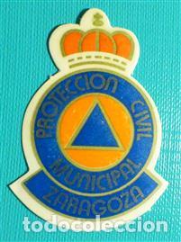 Sammlung von Aufklebern: Pegatina Adhesivo - Protecci&oacute;n Civil - Municipal Zaragoza - 3,5 x 5 cm