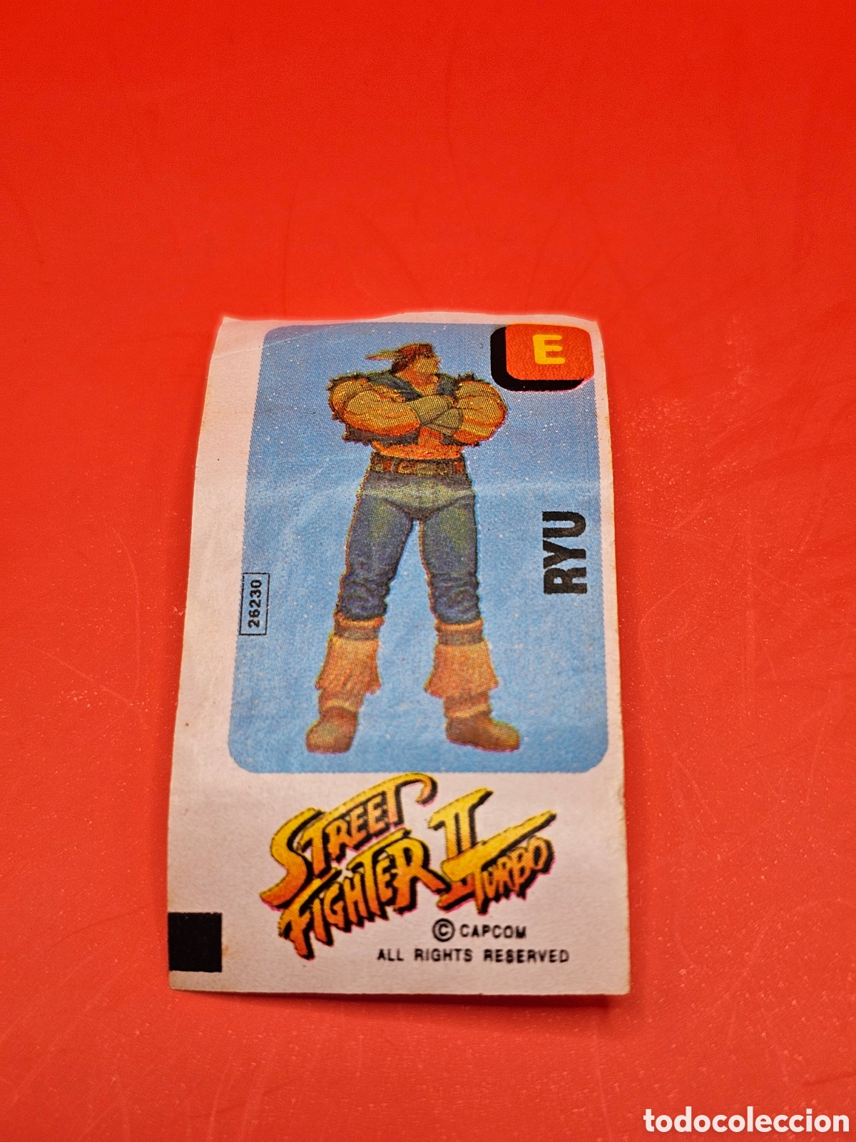 Pegatinas de colecci&oacute;n: Street Fighter II Turbo chicle Azul Ryu (E)