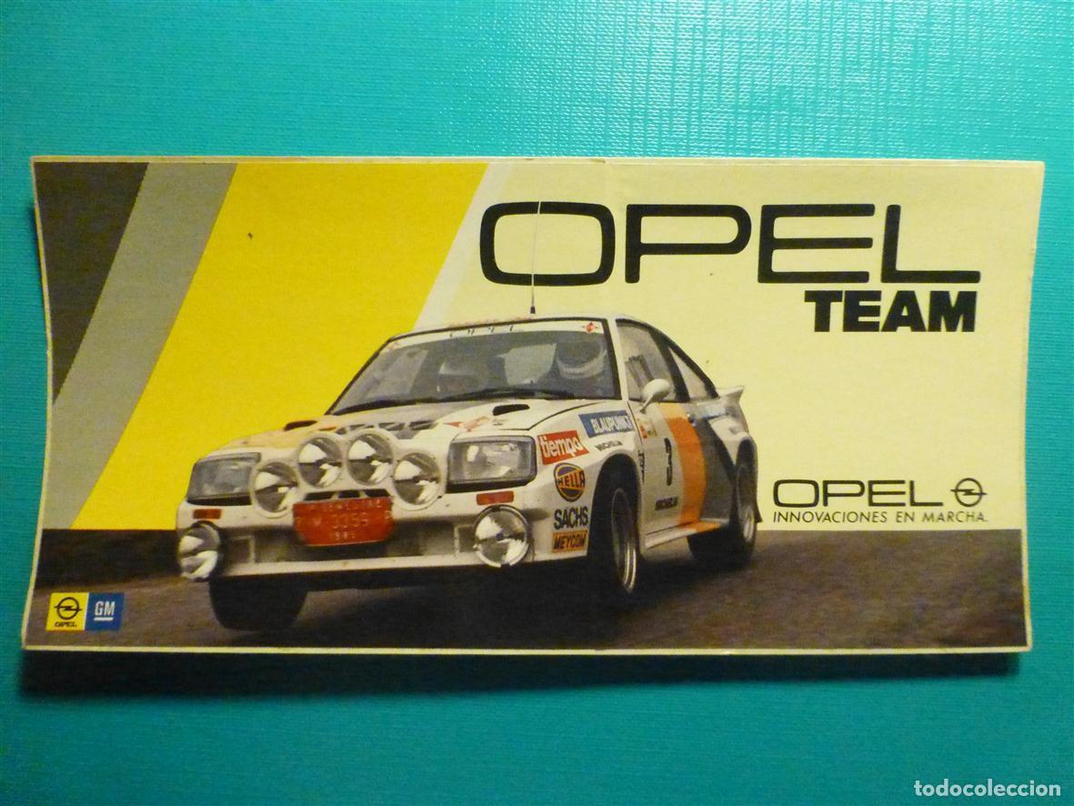 Pegatinas de colecci&oacute;n: Pegatina - Adhesivo Automoci&oacute;n - Rallye - Opel Team - Carreras Coches - GM - 16,5 x 8 cm.