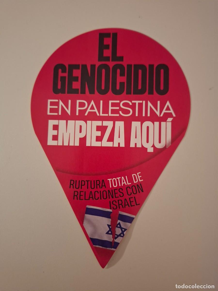 Pegatinas de colecci&oacute;n: PEGATINA EL GENOCIDIO EN PALESTINA ENPIEZA AQU&Iacute; - RUPTURA RELACIONES CON ISRAEL - EUSKADI - 2026