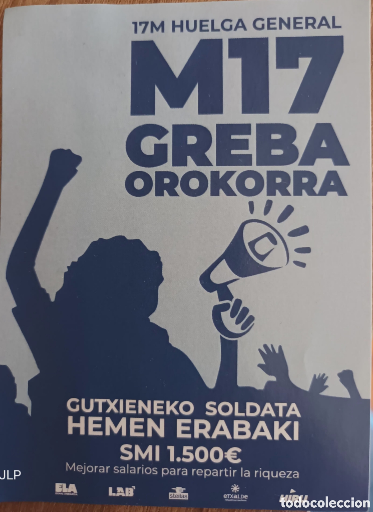 Pegatinas de colecci&oacute;n: PEGATINA HUELGA GENERAL M17