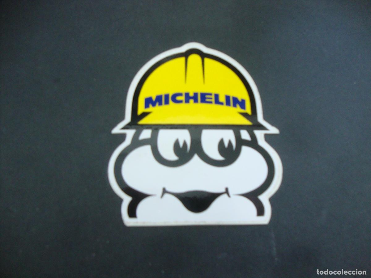 Pegatinas de colecci&oacute;n: RARA PEGATINA MICHELIN CON CASCO - Foto 1