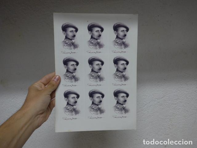 Pegatinas de colecci&oacute;n: Antiguo cartel hoja de pegatinas carlistas de 1959, hecho en a&ntilde;os 80/90