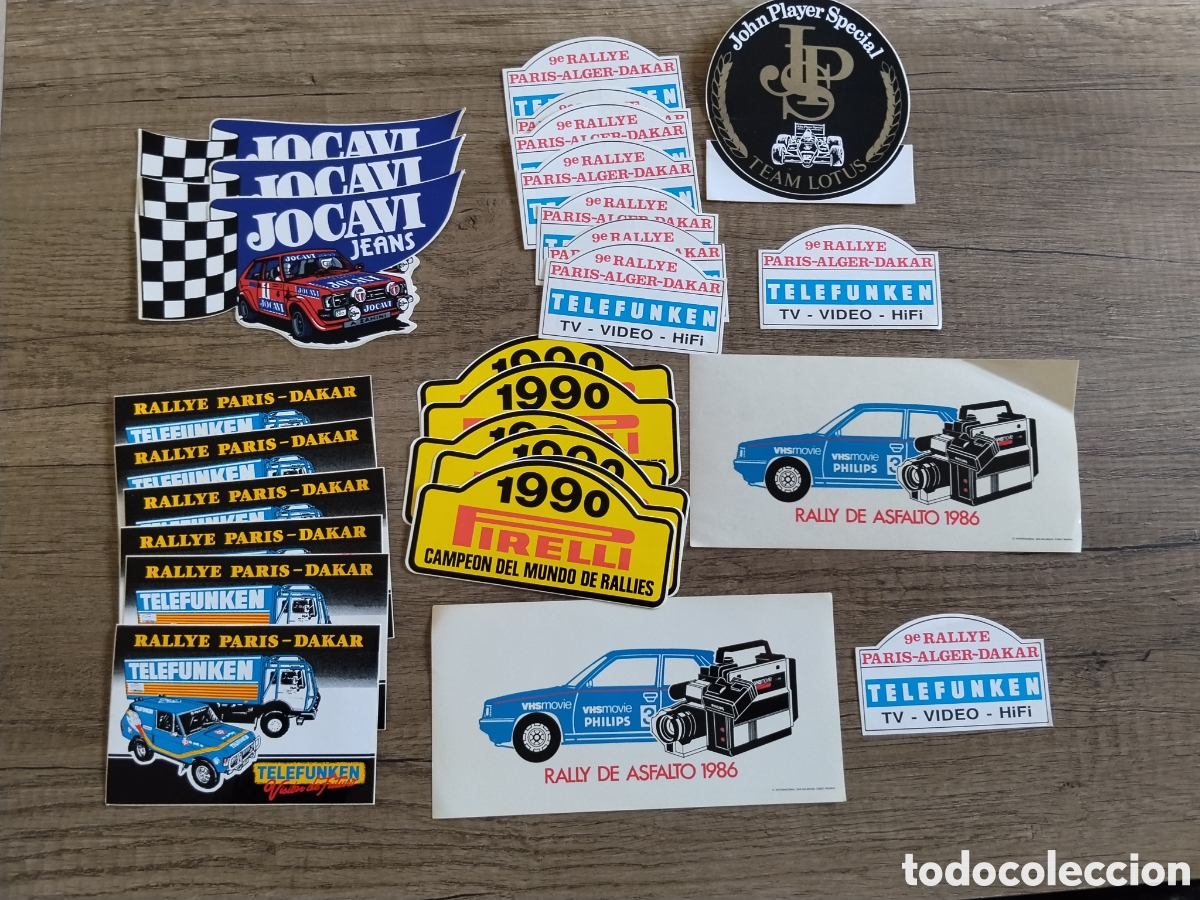 Pegatinas de colecci&oacute;n: Lotes pegatinas antiguas rallye Paris Dakar.rallies.coches deportivos.formula 1.deportes motor