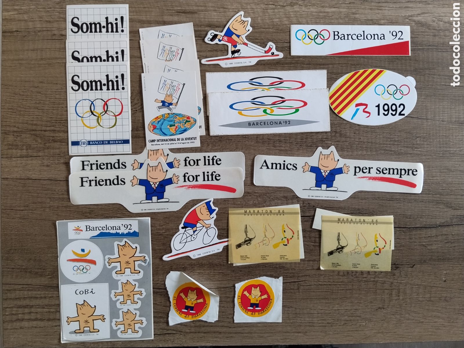 Pegatinas de colecci&oacute;n: Lote pegatinas olimpiadas Barcelona 92.coby.petra.deportes.olimpico.estadio ol&iacute;mpico.catalunya