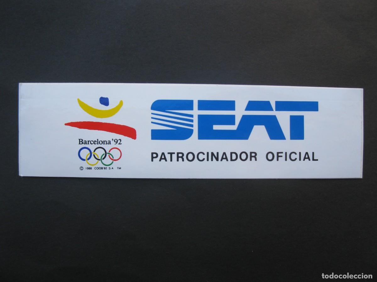 Pegatinas de colecci&oacute;n: SEAT - OLIMPIADAS BARCELONA '92 - ADHESIVO - PEGATINA - NUNCA PEGADO.