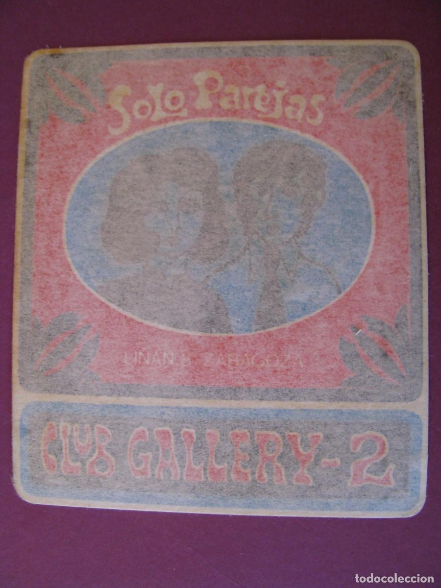 Pegatinas de colecci&oacute;n: PEGATINA DE CRISTAL. CLUB GALLERY-2. ZARAGOZA. SOLO PAREJAS. 11,5X10 CM