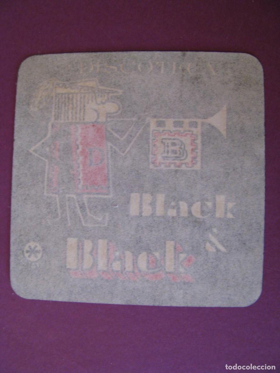 Pegatinas de colecci&oacute;n: PEGATINA DE CRISTAL. DISCOTECA BLACK & BLACK. CALATAYUD. 8X8 CM