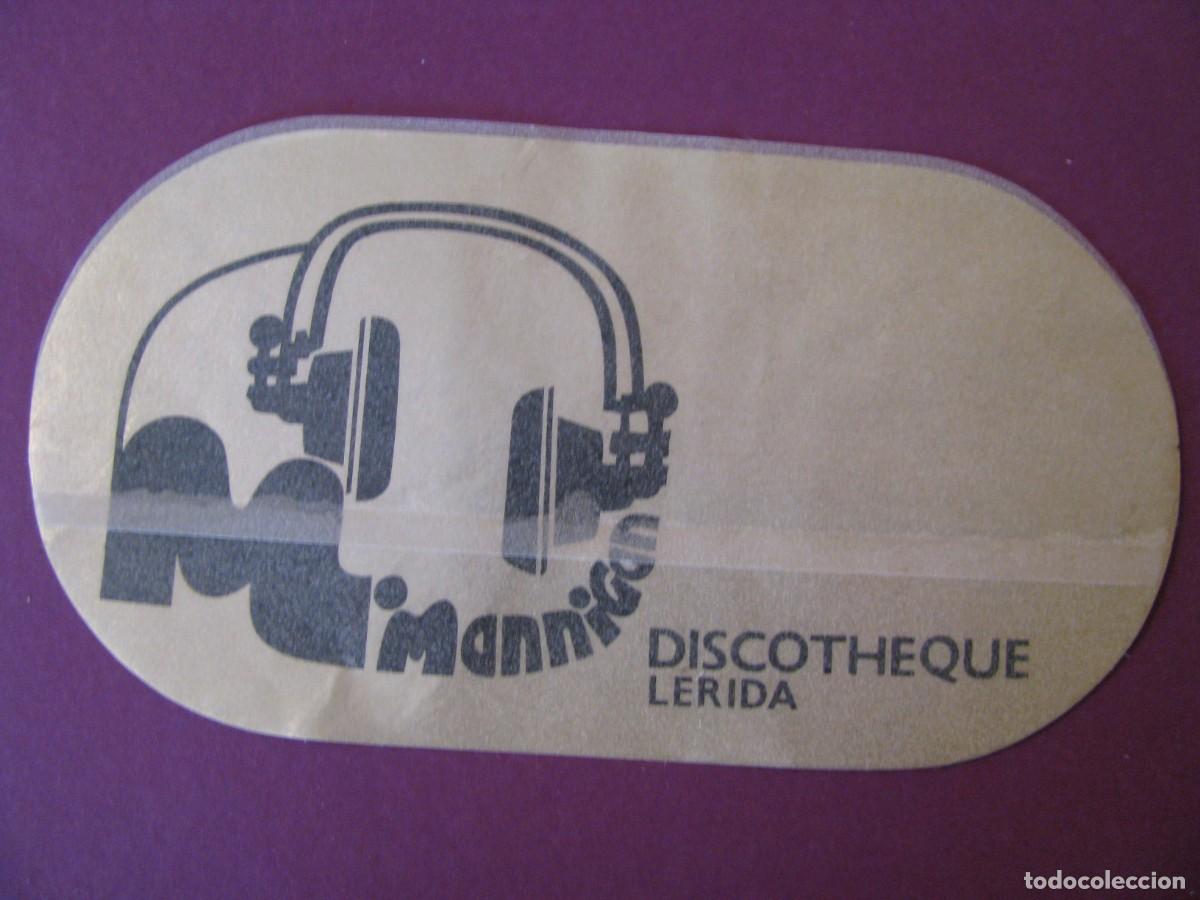 Pegatinas de colecci&oacute;n: PEGATINA DE CRISTAL. DISCOTECA MANNIGAN. LERIDA. 12,5X6,5 CM
