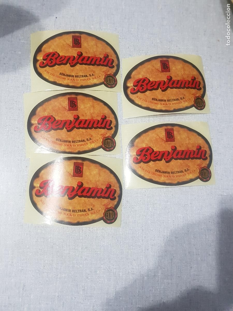 Pegatinas de colecci&oacute;n: PEGATINA ETIQUETA EXPORTADOR DE NARANJAS BENJAMIN BELTRAN-VILAREAL