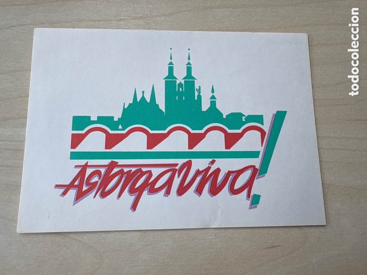 Pegatinas de colecci&oacute;n: Pegatina Astorga Viva. ASM - Foto 1