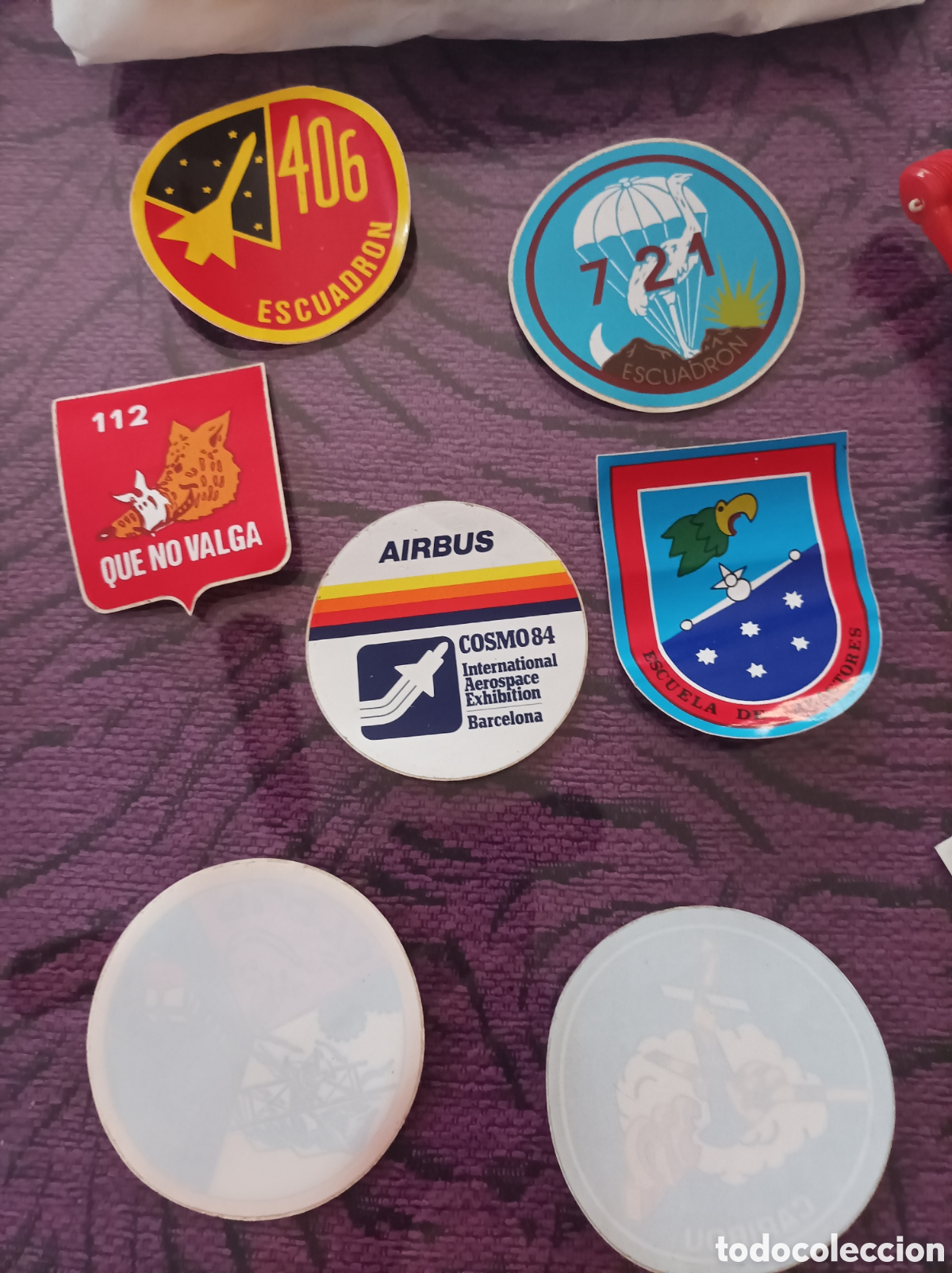 Pegatinas de colecci&oacute;n: Lote 7 Pegatinas y Calcoman&iacute;as Aviaci&oacute;n Militar Espa&ntilde;ola A&ntilde;os 80