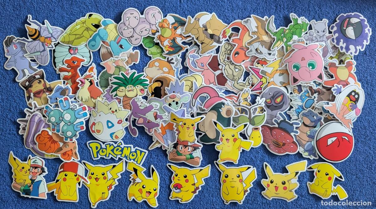 Pegatinas de colecci&oacute;n: Lote de 80 pegatinas diferentes de Pokemon