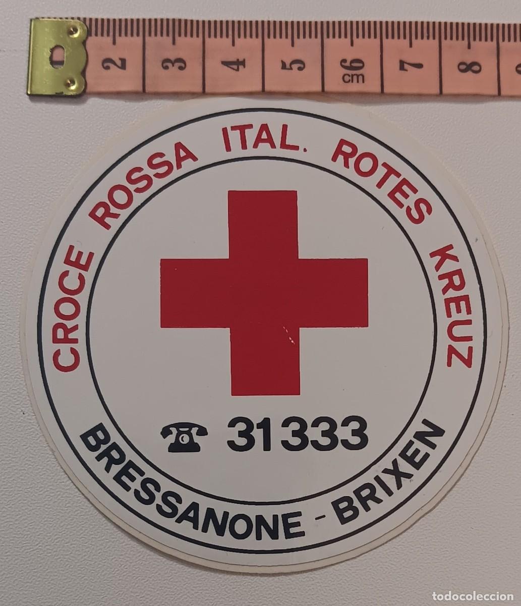 Pegatinas de colecci&oacute;n: ANTIGUA PEGATINA ADHESIVO CRUZ ROJA CROCE ROSSA ITALIA ORIGINAL DE EPOCA A&Ntilde;OS 80 NUNCA PEGADA