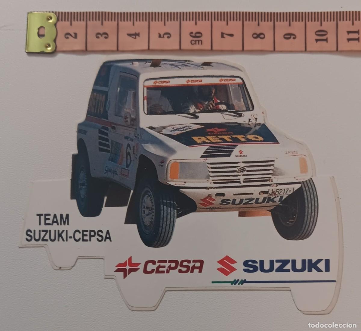 Pegatinas de colecci&oacute;n: ANTIGUA PEGATINA ADHESIVO COCHE MOTOR TEAM SUZUKI CEPSA ORIGINAL DE EPOCA A&Ntilde;OS 80 NUNCA PEGADA