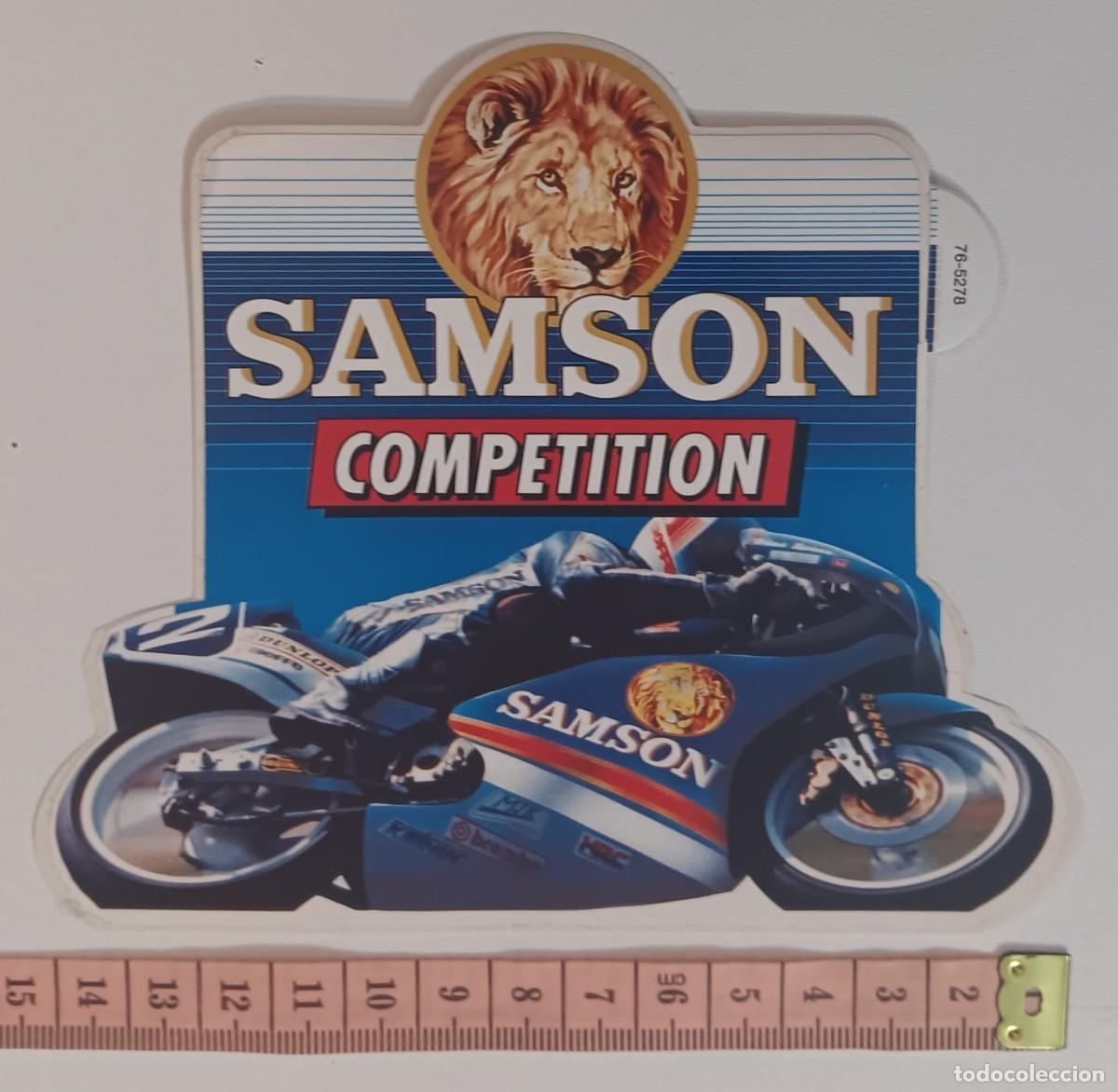 Pegatinas de colecci&oacute;n: ANTIGUA PEGATINA ADHESIVO COCHE MOTOR MOTOS SAMSON COMPETITION ORIGINAL DE EPOCA A&Ntilde;O 80 NUNCA PEGADA