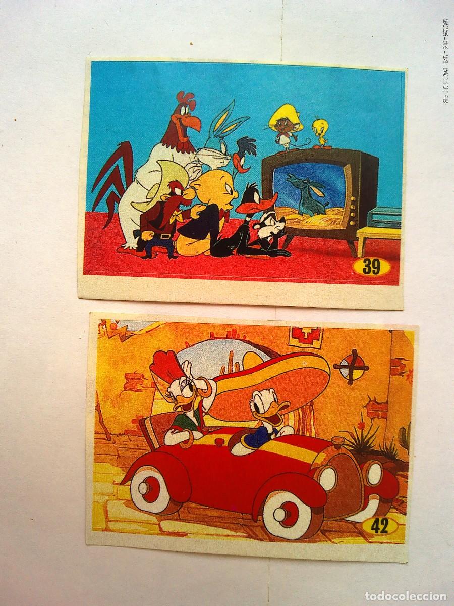 Pegatinas de colecci&oacute;n: LOTE DE 2 PEGATINAS DE TP ( TELEPROGRAMA ): DIBUJOS ANIMADOS DE DISNEY Y LA WARNER. A&Ntilde;OS 80