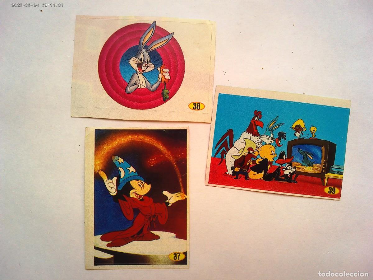 Sammlung von Aufklebern: LOTE DE 3 PEGATINAS DE TP ( TELEPROGRAMA ): DIBUJOS ANIMADOS DE DISNEY LA WARNER . A&Ntilde;OS 80