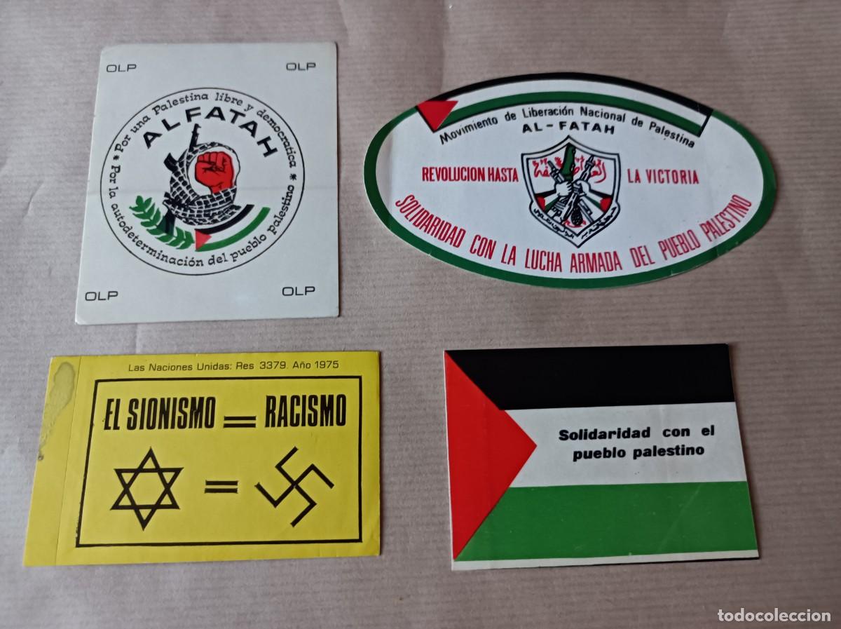 Pegatinas de colecci&oacute;n: PEGATINAS POL&Iacute;TICAS A&Ntilde;OS 70/80 ALFATAH AL-FATAH SOLIDARIDAD PUEBLO PALESTINO PALESTINA LIBRE