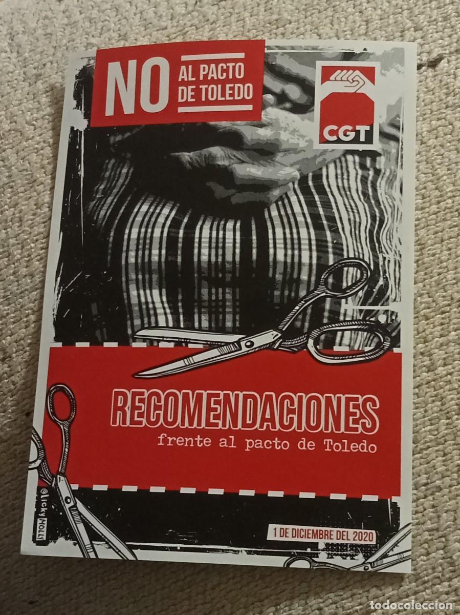 Pegatinas de colecci&oacute;n: Pegatina &rdquo;NO al Pacto de Toledo&rdquo; - CGT