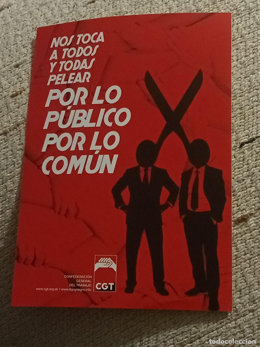 Pegatinas de colecci&oacute;n: Pegatina &rdquo;Nos toca a todos y todas pelear...por lo p&uacute;blico y por lo com&uacute;n&rdquo; - CGT