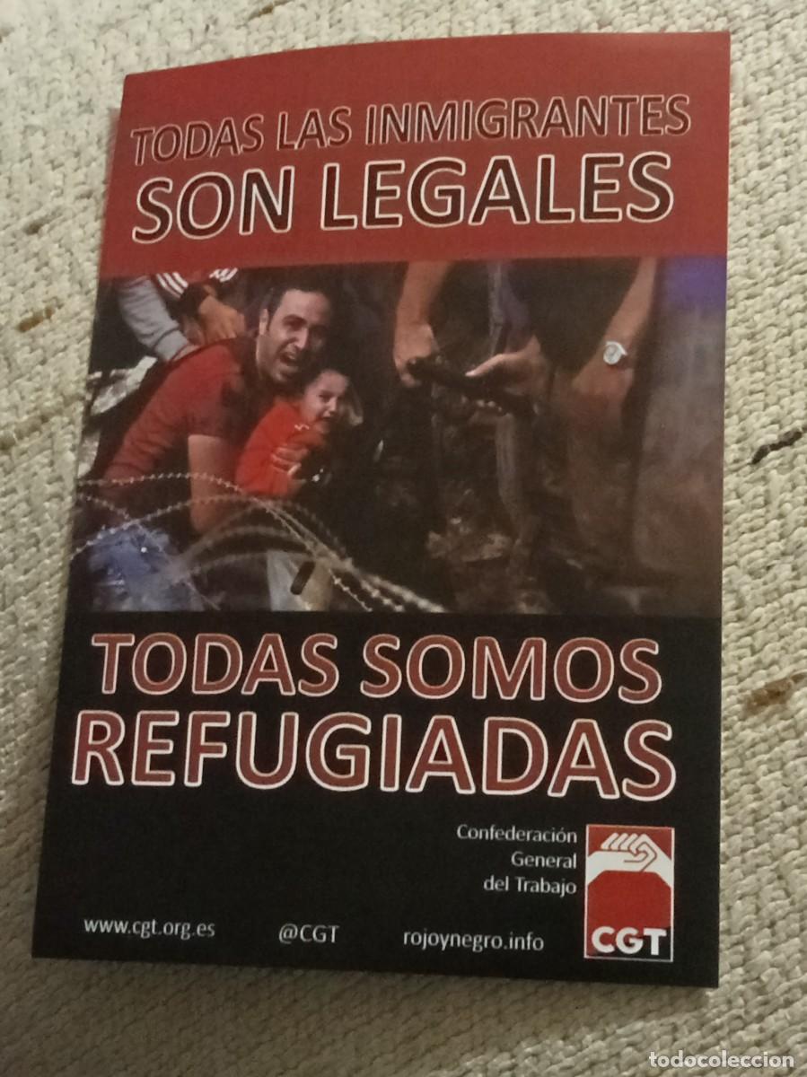 Pegatinas de colecci&oacute;n: Pegatina &rdquo;Todas las inmigrantes son legales, todas somos refugiadas&rdquo; - CGT