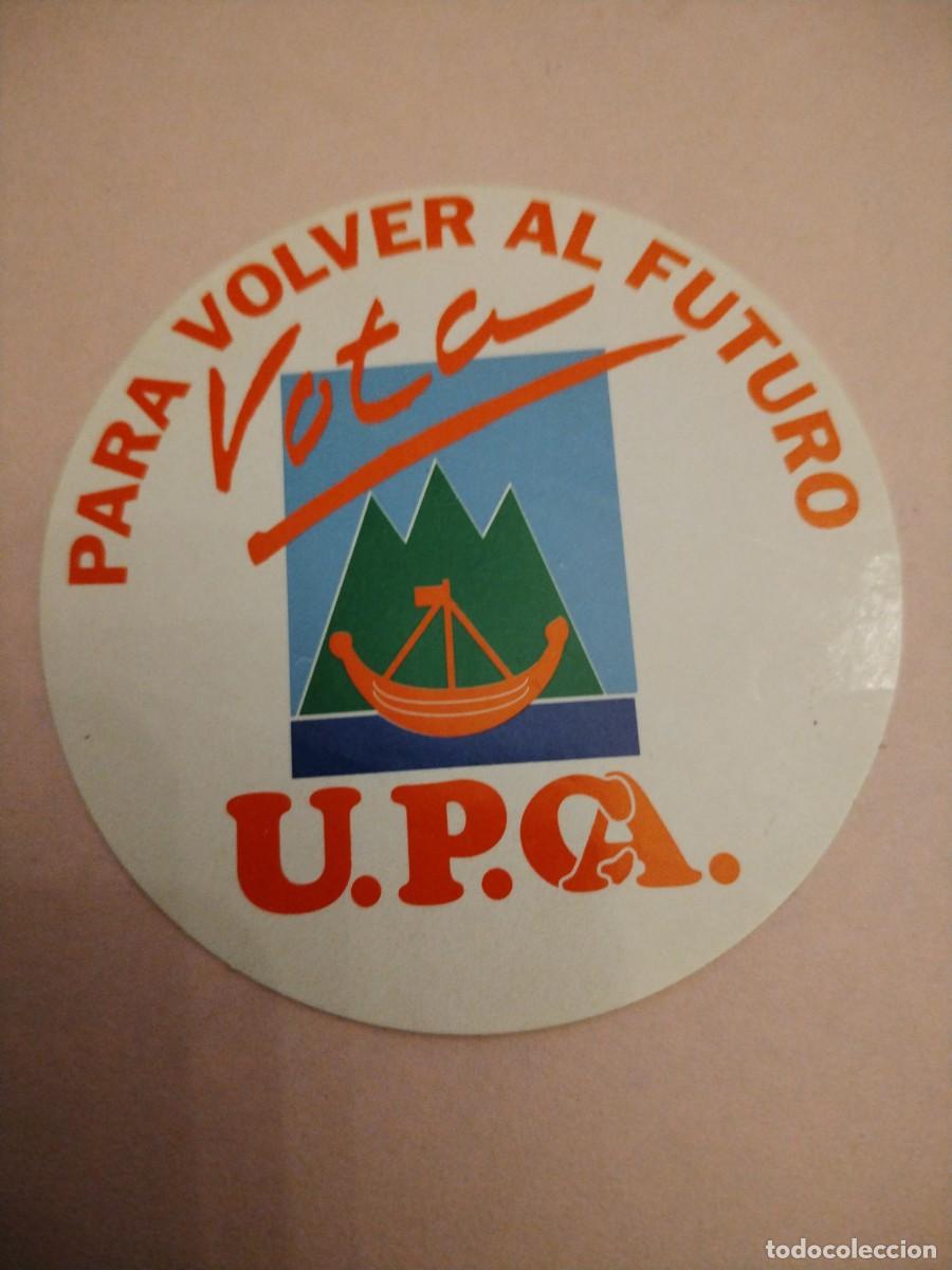 Pegatinas de colecci&oacute;n: Pegatina pol&iacute;tica -Para volver al futuro- vota UPCA
