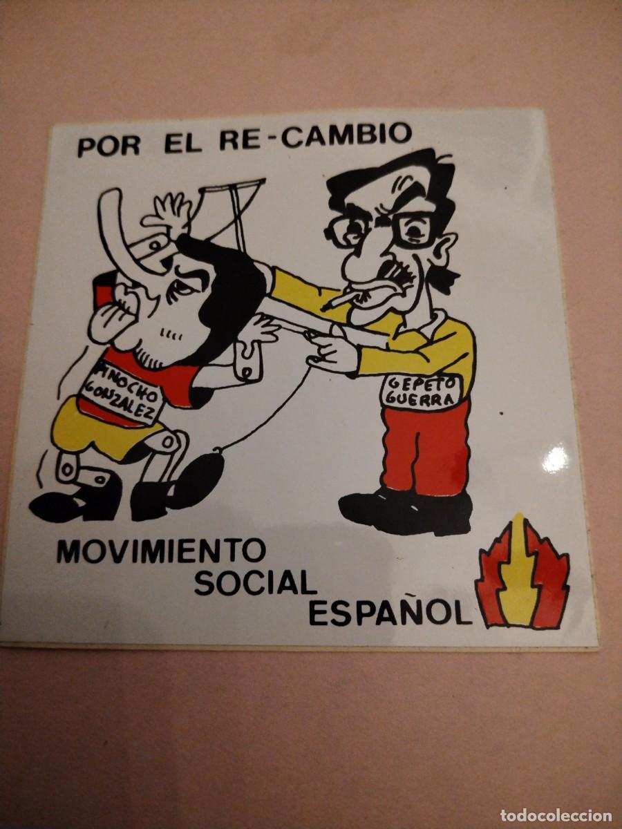 Pegatinas de colecci&oacute;n: pegatina pol&iacute;tica -Por el re-cambio -movimientos sociales espa&ntilde;ol