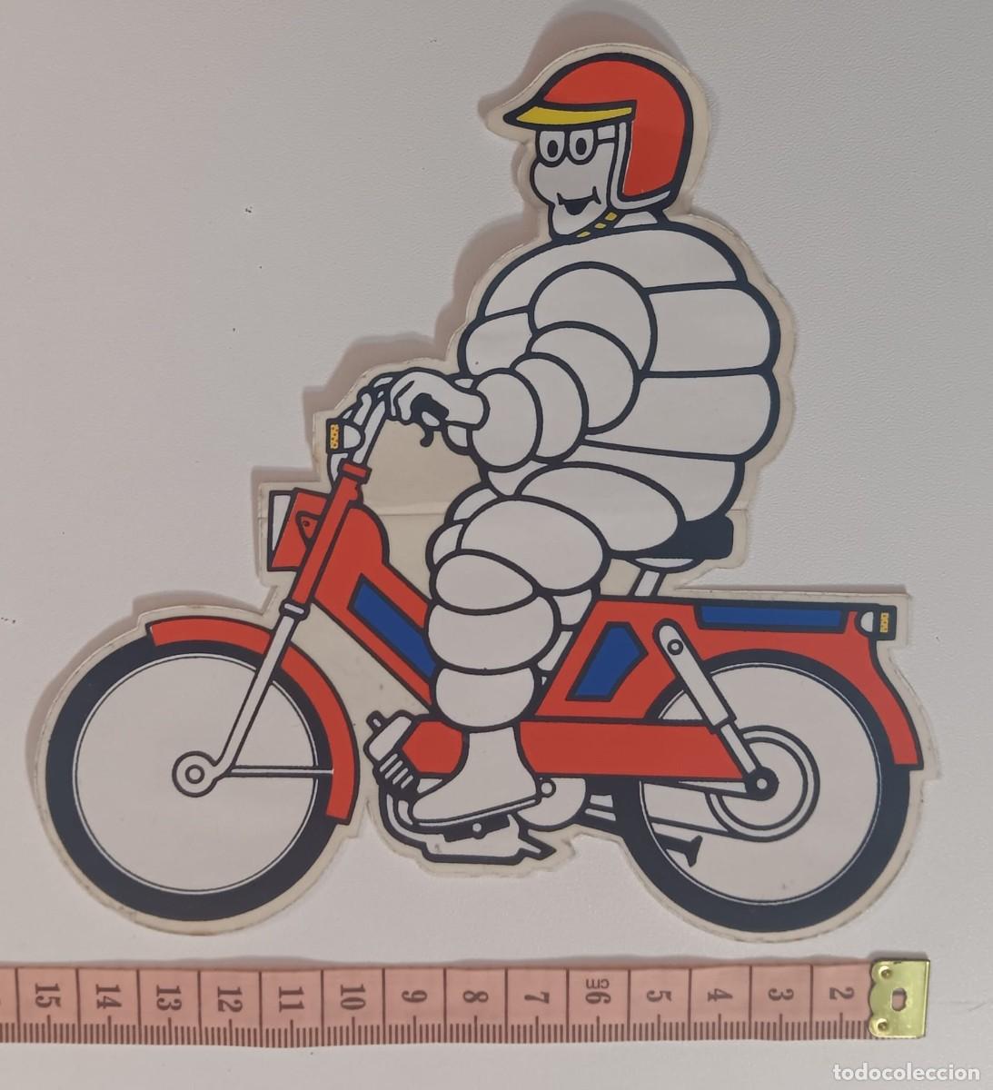 Pegatinas de colecci&oacute;n: ANTIGUA PEGATINA ADHESIVO COCHE MOTOR MOTO MICHELIN ORIGINAL DE EPOCA A&Ntilde;O 80 NUNCA PEGADA