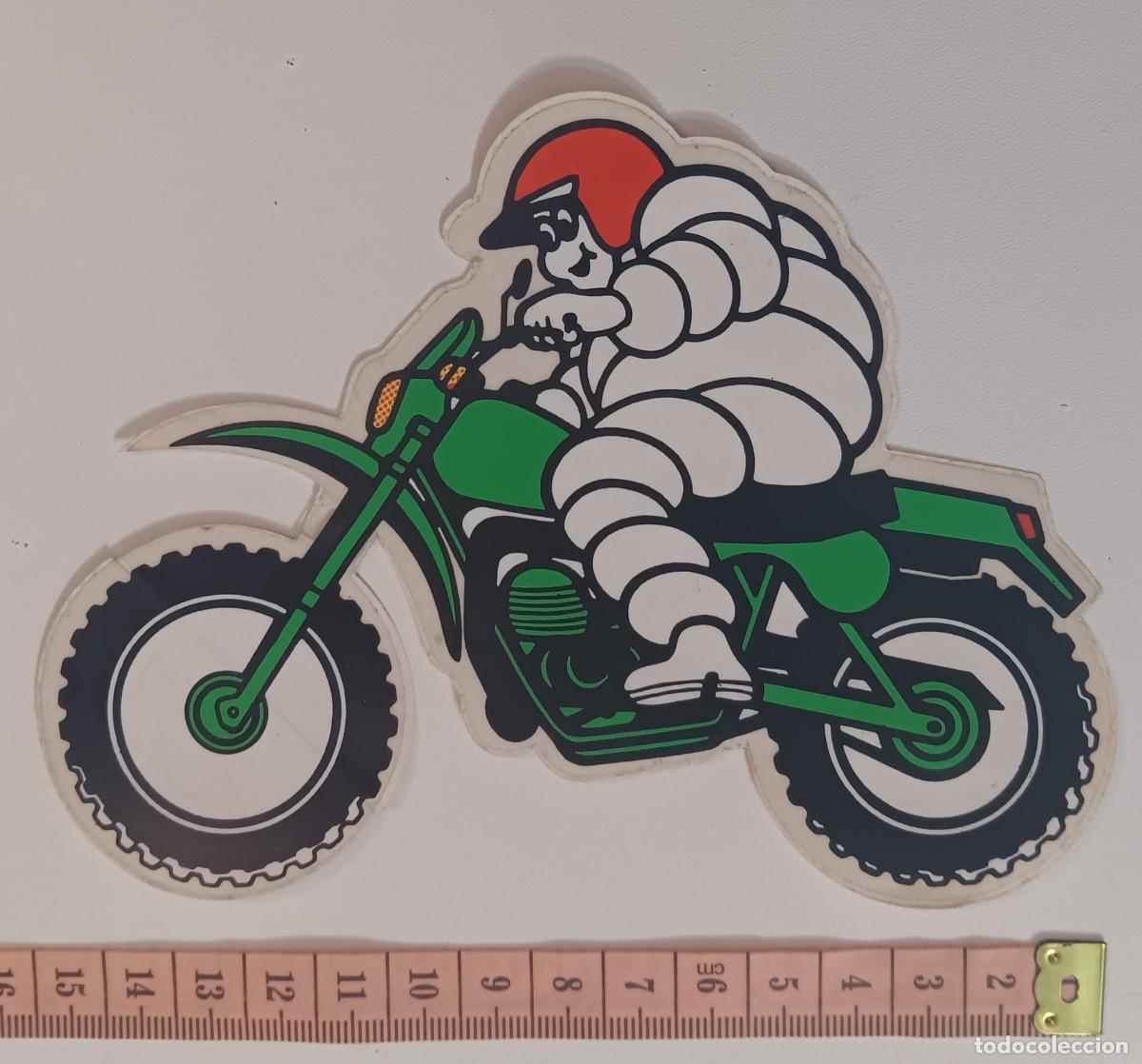 Pegatinas de colecci&oacute;n: ANTIGUA PEGATINA ADHESIVO COCHE MOTOR MOTO MICHELIN ORIGINAL DE EPOCA A&Ntilde;O 80 NUNCA PEGADA
