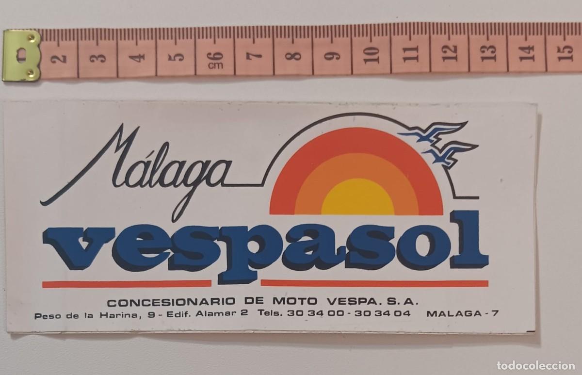 Pegatinas de colecci&oacute;n: ANTIGUA PEGATINA ADHESIVO CONCESIONARIO DE MOTO VESPA VESPASOL ORIGINAL DE EPOCA A&Ntilde;O 80