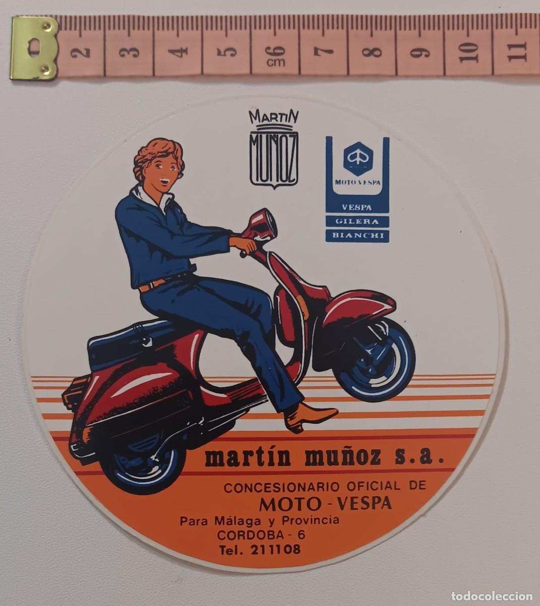 Pegatinas de colecci&oacute;n: ANTIGUA PEGATINA ADHESIVO CONCESIONARIO OFICIAL DE MOTO VESPA ORIGINAL DE EPOCA A&Ntilde;O 80