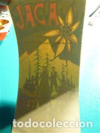 Pegatinas de colecci&oacute;n: Pegatina Localidad Jaca, XI Festival Folkl&oacute;rico de los Pueblos - Huesca, 1 a 5 Agosto 1973 - 7x15 cm