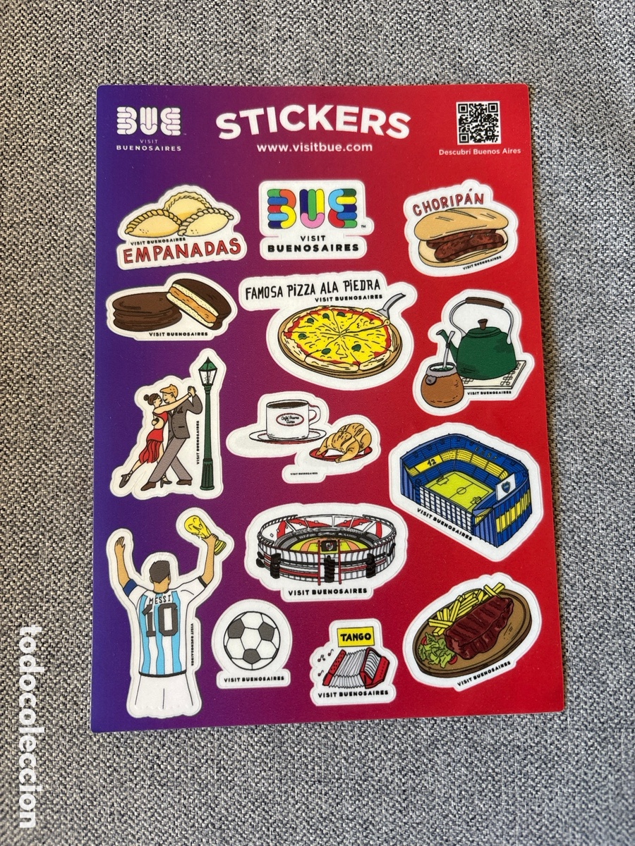Pegatinas de colecci&oacute;n: Blue Stickers. Buenos Aires. Messi, Boca, River. Pegatinas argentinas. ASM