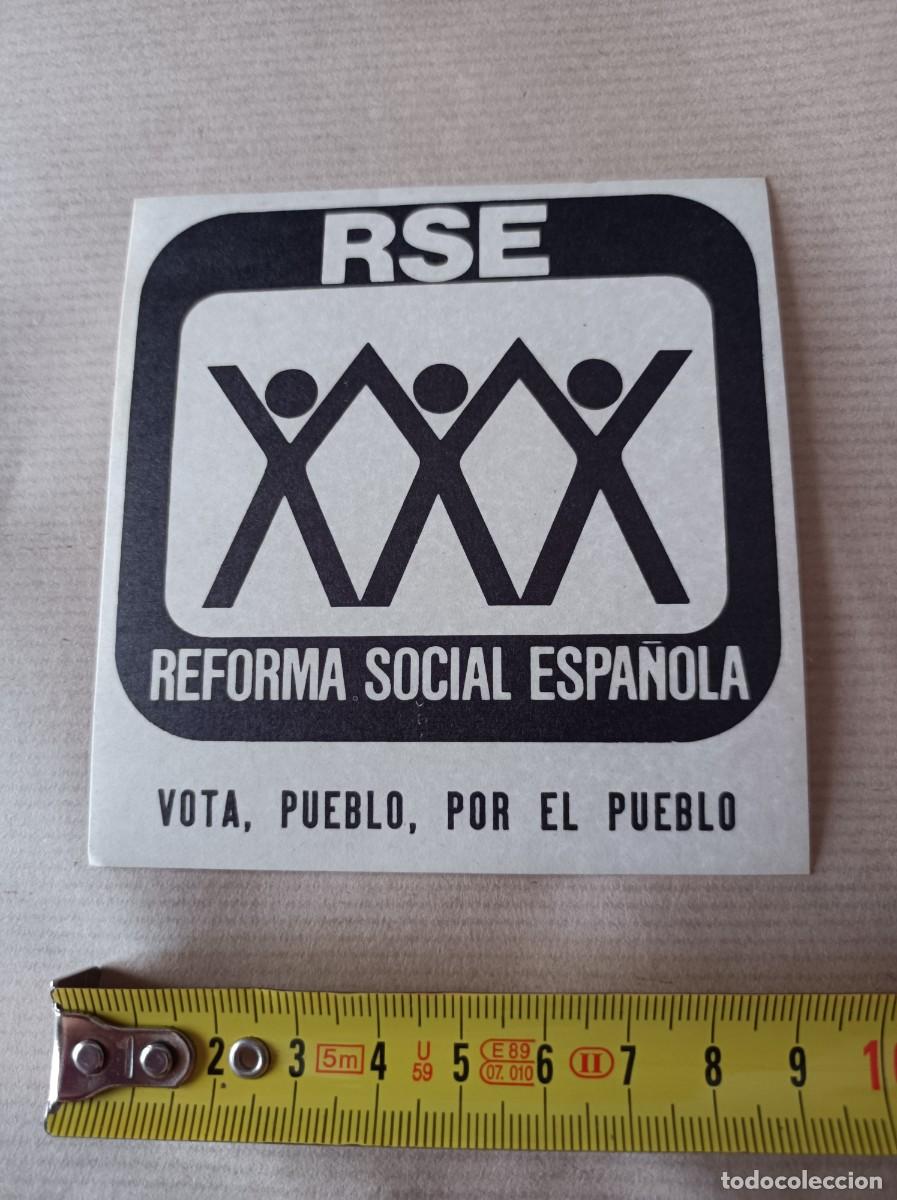 Pegatinas de colecci&oacute;n: PEGATINA PARTIDO POL&Iacute;TICO REFORMA SOCIAL ESPA&Ntilde;OLA - &Eacute;POCA TRANSICI&Oacute;N