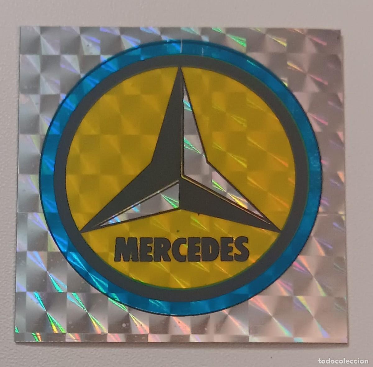 Pegatinas de colecci&oacute;n: ANTIGUA PEGATINA ADHESIVO METALIZADA ESCUDO LOGO COCHE MERCEDES A&Ntilde;OS 80