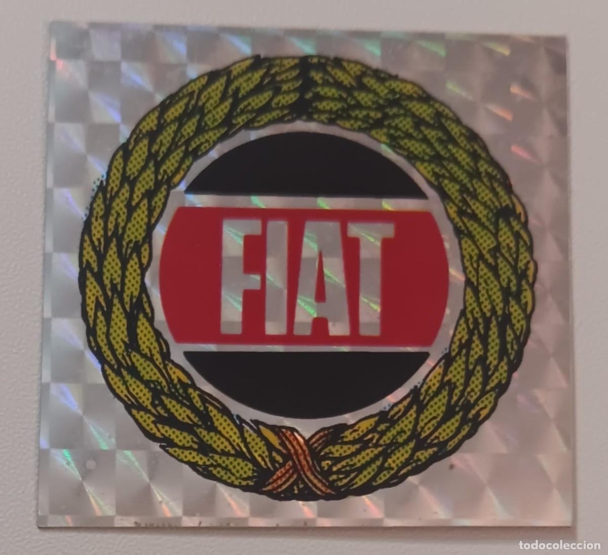 Pegatinas de colecci&oacute;n: ANTIGUA PEGATINA ADHESIVO METALIZADA ESCUDO LOGO COCHE FIAT A&Ntilde;OS 80